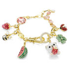 swarovski idyllia bracelet  mixed cuts  mixed motifs  multicolored  18k gold finish