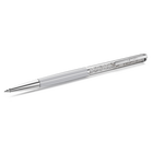 swarovski crystalline silk ballpoint pen  white  white lacquered  chrome plated
