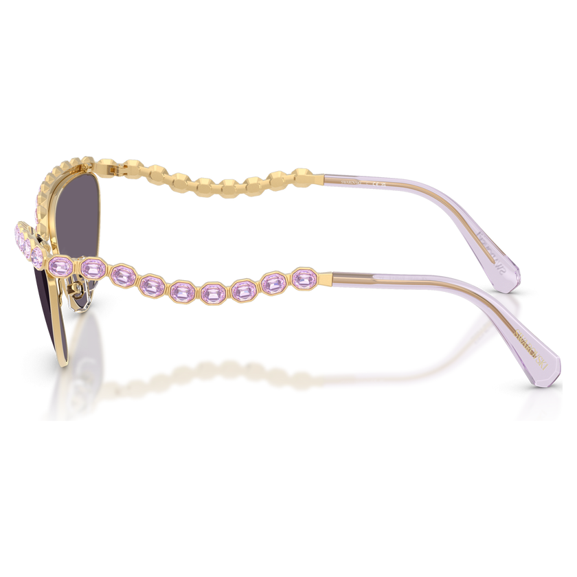 swarovski sunglasses  cat eye shape  purple
