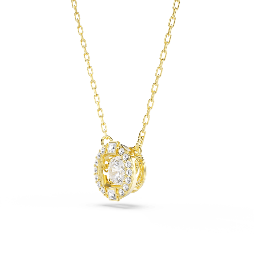 swarovski قلادة una angelic، قطع متنوع، لون أبيض، لمسة نهائية من الذهب عيار 18 قيراط