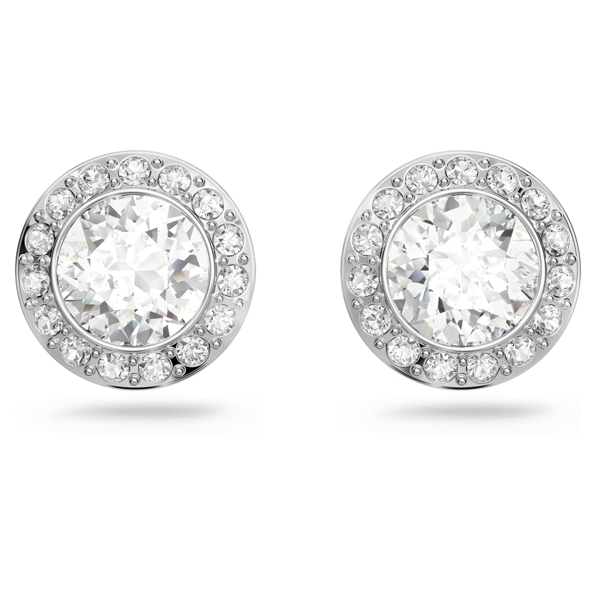 swarovski طقم una angelic، طقم من 3 قطع، قطع مُستدير، لون أبيض، طلاء روديوم