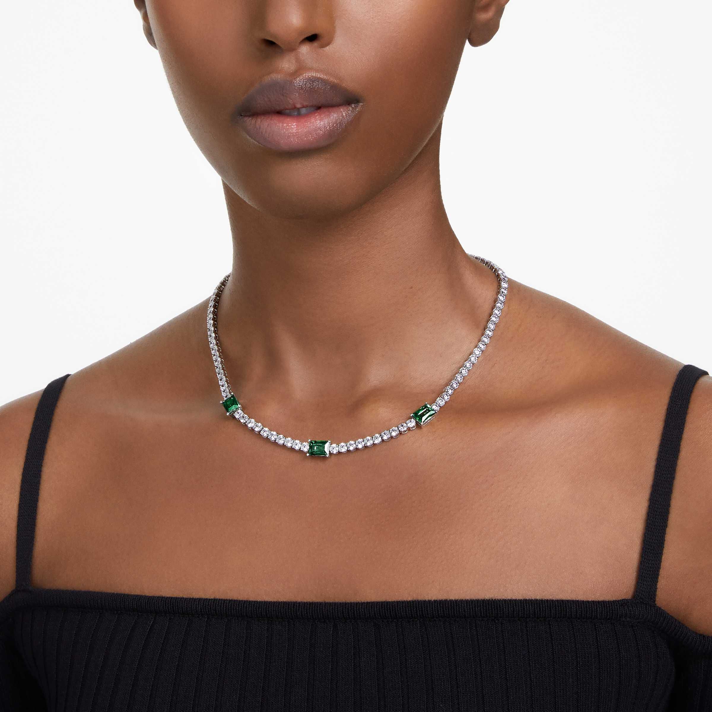 訳あり商品 Buy Swarovski Green cuts, Mixed necklace, Tennis Matrix その他