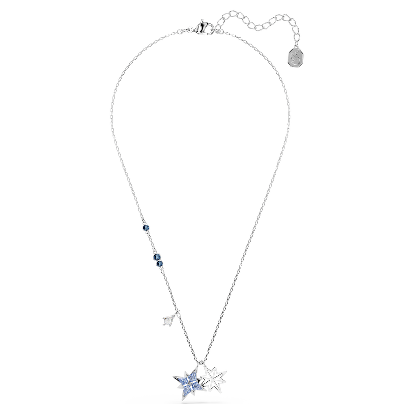swarovski قلادة symbolica، شكل نجمة، لون أزرق، طلاء روديوم