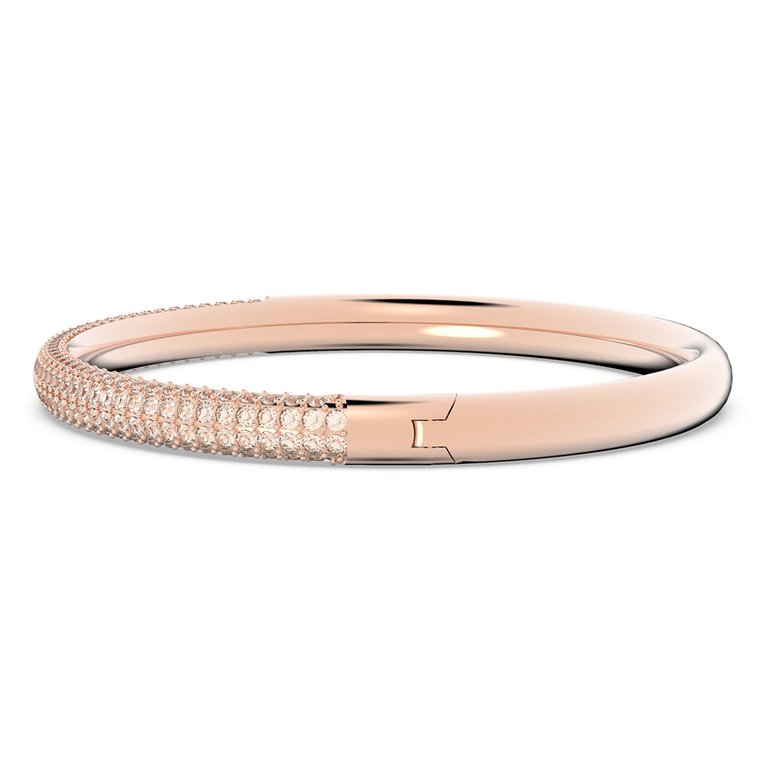 swarovski stone mini bangle  white  rose gold plated