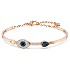 Symbolica bangle, Evil eye, Blue, Mixed metal finish