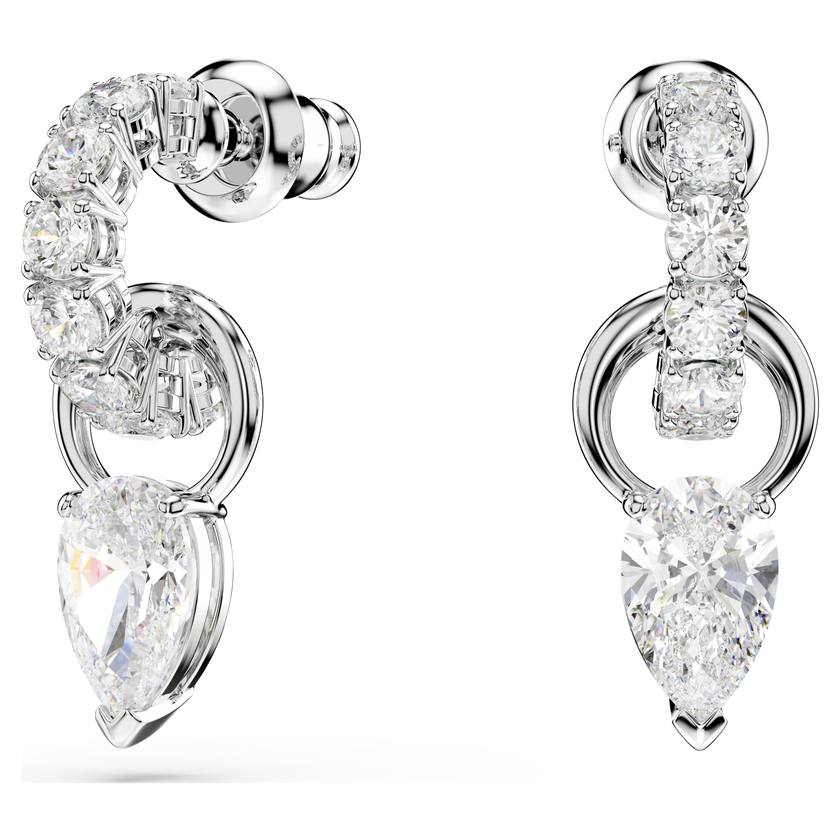 swarovski mesmera set  pear cut  round cut  white  rhodium plated