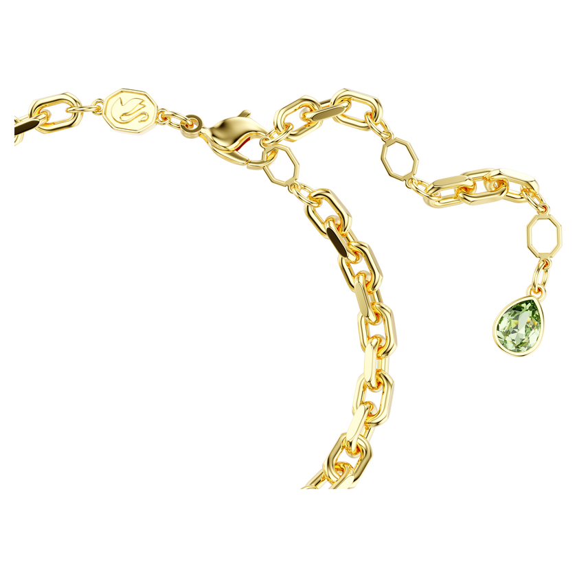 swarovski idyllia bracelet  mixed cuts  flower  multicolored  gold tone plated