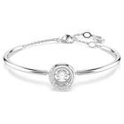 swarovski dextera bangle  round cut  white  rhodium plated