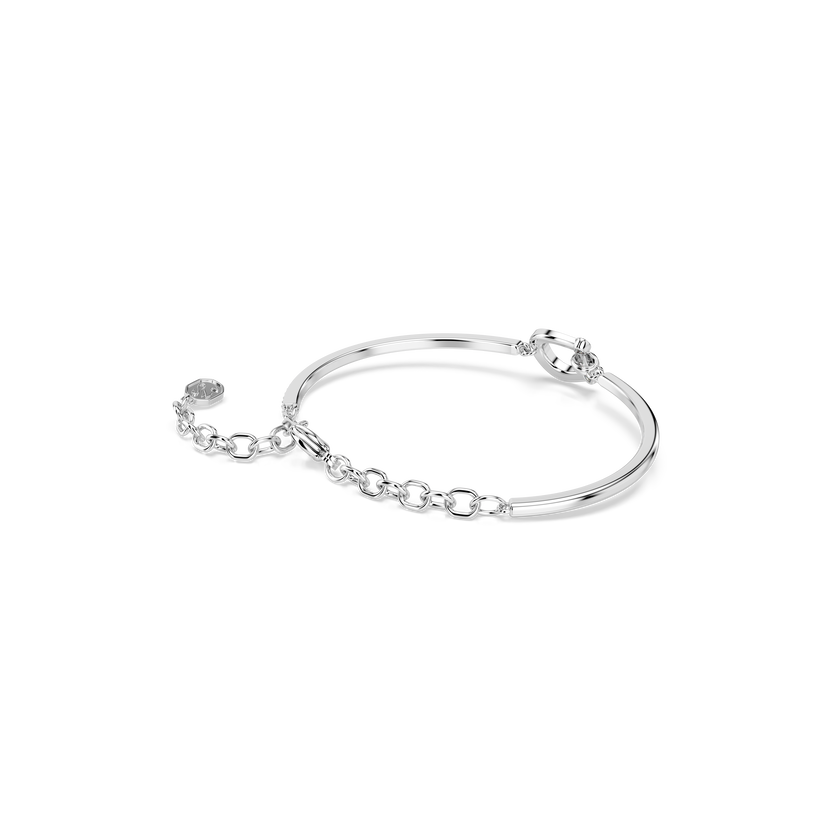 swarovski symbolica bracelet  pav   horse shoe  white  rhodium plated
