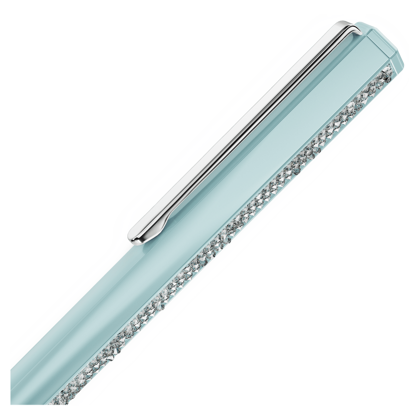 swarovski crystal shimmer ballpoint pen  blue lacquered  chrome plated