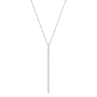 Only Y Necklace, White, Rhodium plating