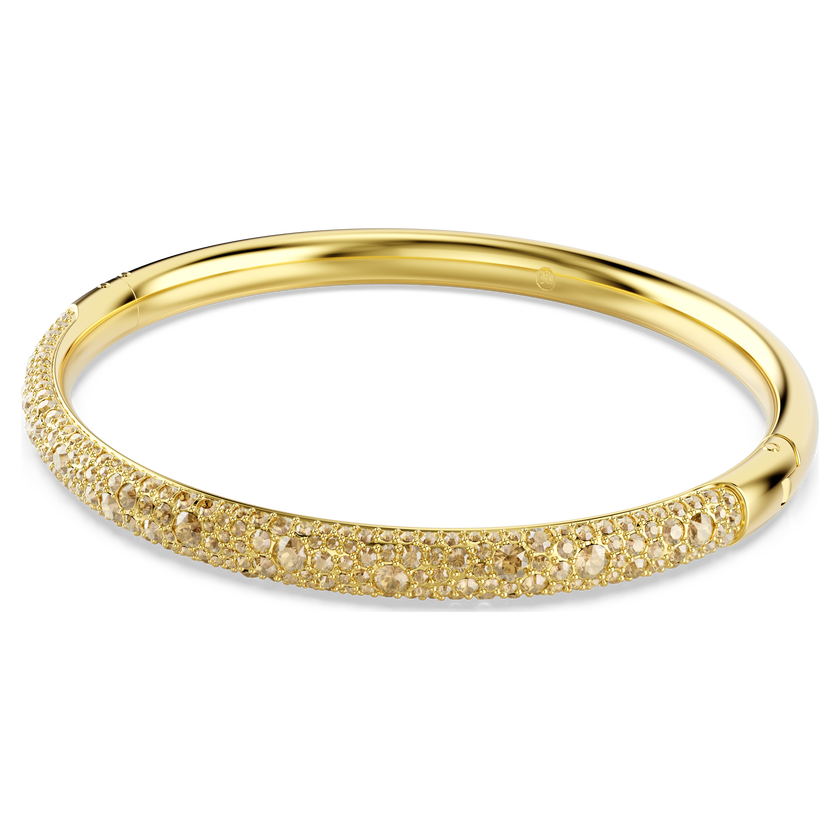 swarovski سوار sublima، كريستالات مُتراصَّة غير متماثلة، لون أبيض، طلاء باللون الذهبي