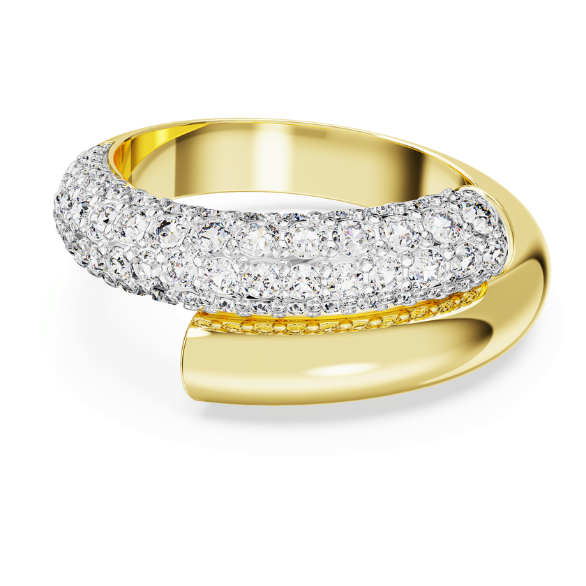 swarovski dextera cocktail ring  white  gold tone plated