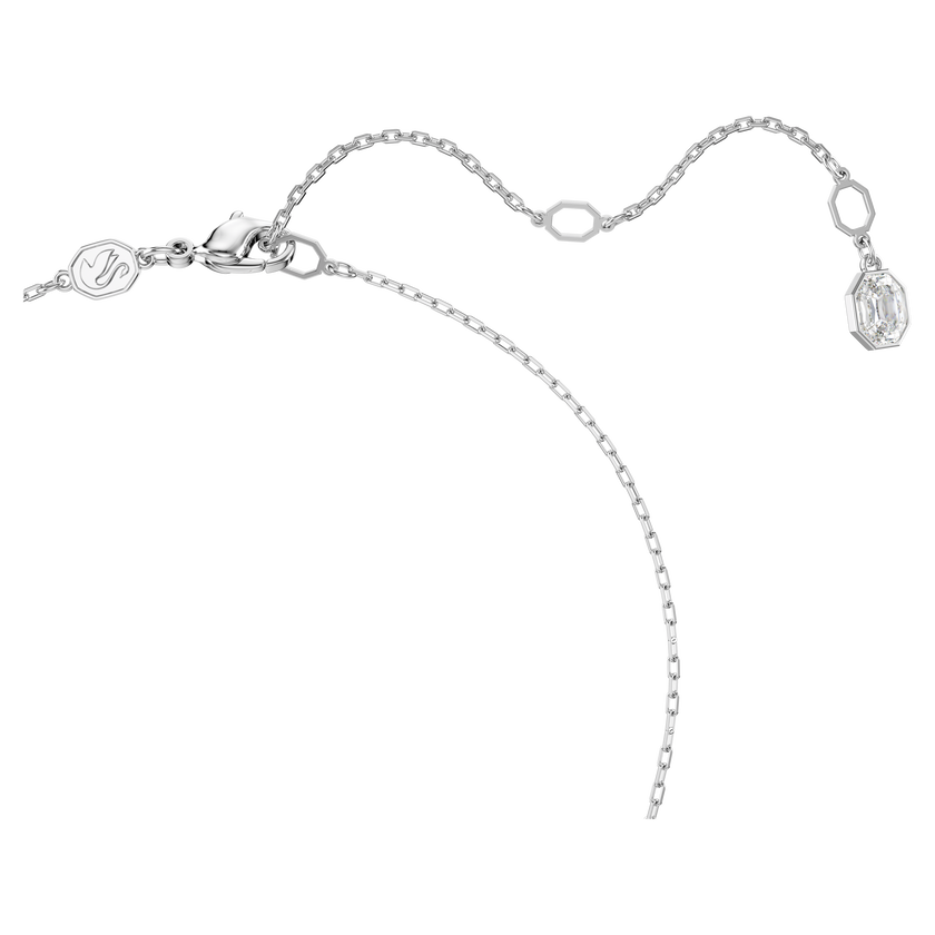 swarovski sublima pendant  round cut  white  rhodium plated