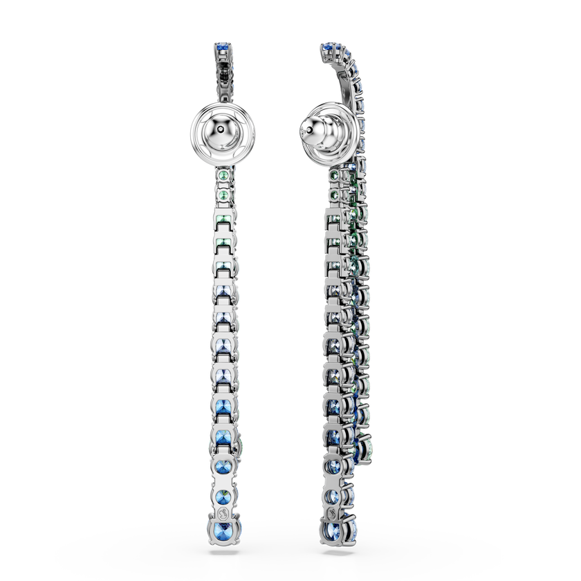 swarovski أقراط متدلية matrix، قطع مستدير متدرج، ألوان متعددة، طلاء روثينيوم