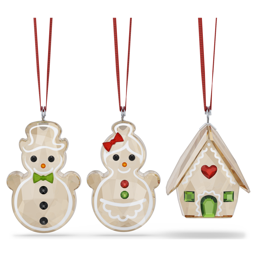 swarovski holiday cheers gingerbread ornament set