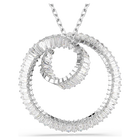 swarovski قلادة matrix، قطع باجيت، لون أبيض، طلاء روديوم