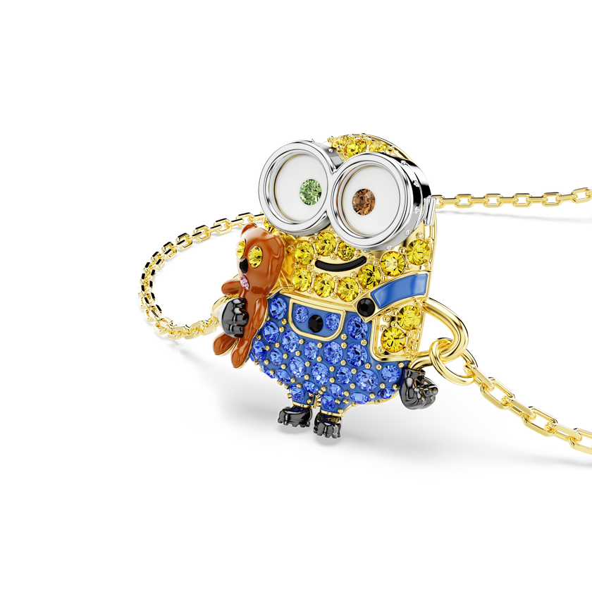 swarovski minions bob bracelet  pav   multicolored  18k gold finish