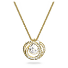 Generation pendant, White, Gold-tone plated