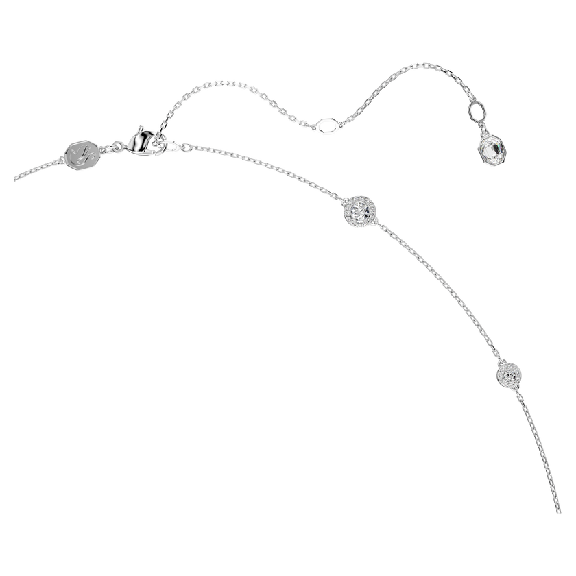 swarovski una angelic strandage  round cut  white  rhodium plated