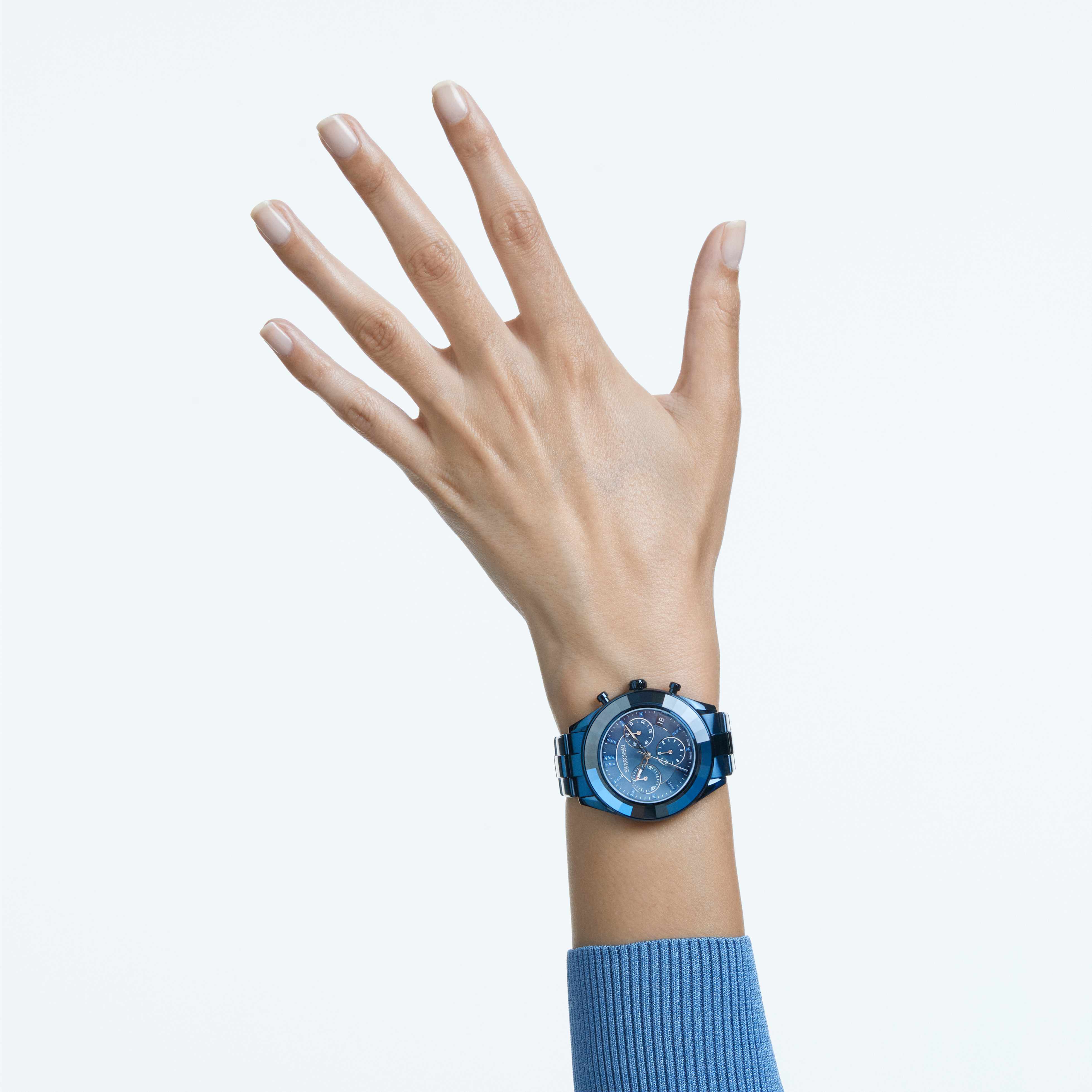 Buy Swarovski Octea Lux Sport watch, Metal bracelet, Blue PVD