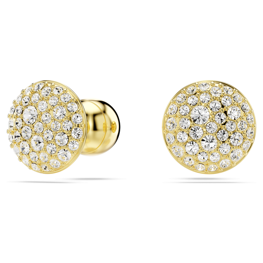 swarovski sublima stud earrings  white  gold tone plated