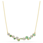 swarovski عقد constella، قطع متنوع، لون أخضر، طلاء باللون الذهبي