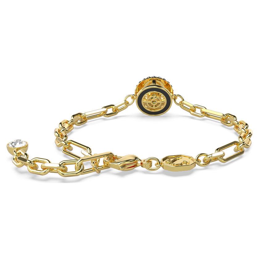 swarovski sparkling dance bracelet  green  gold tone plated