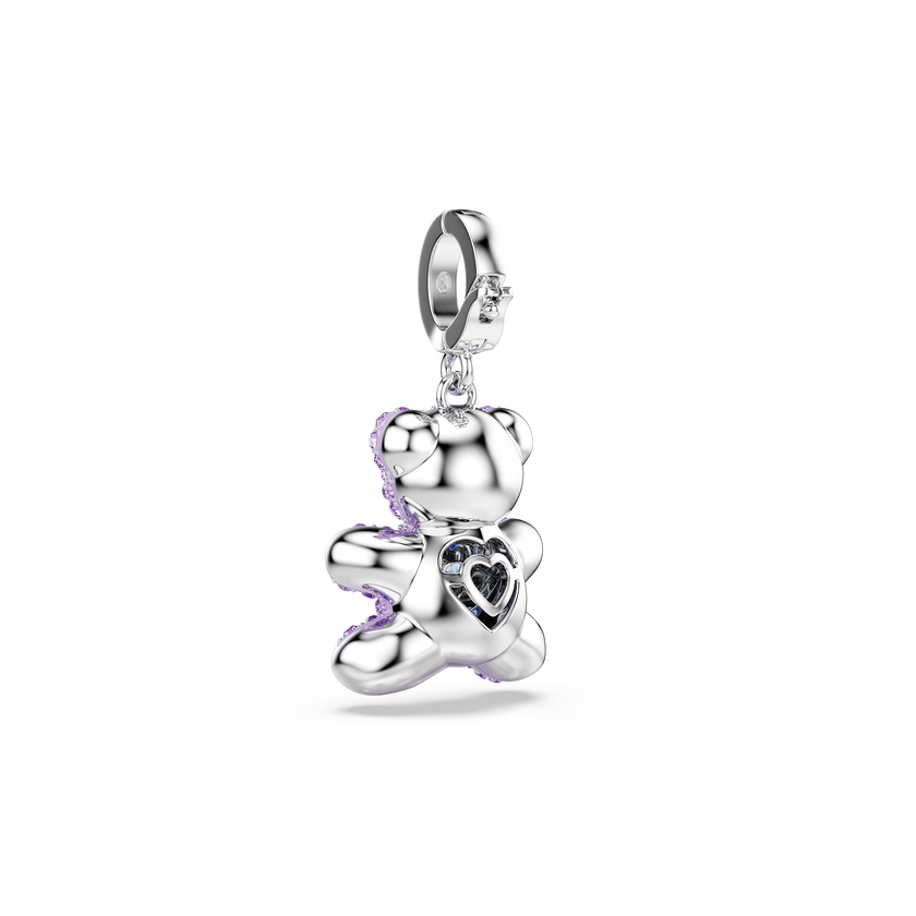 swarovski حلية idyllia، قطع متنوع، شكل دب، لون أرجواني، طلاء روديوم