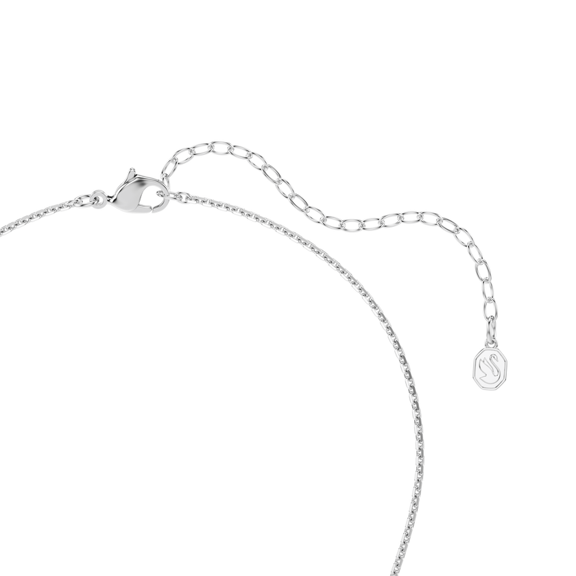 ariana grande x swarovski set  crystal pearl  round cut  flower  white  rhodium plated