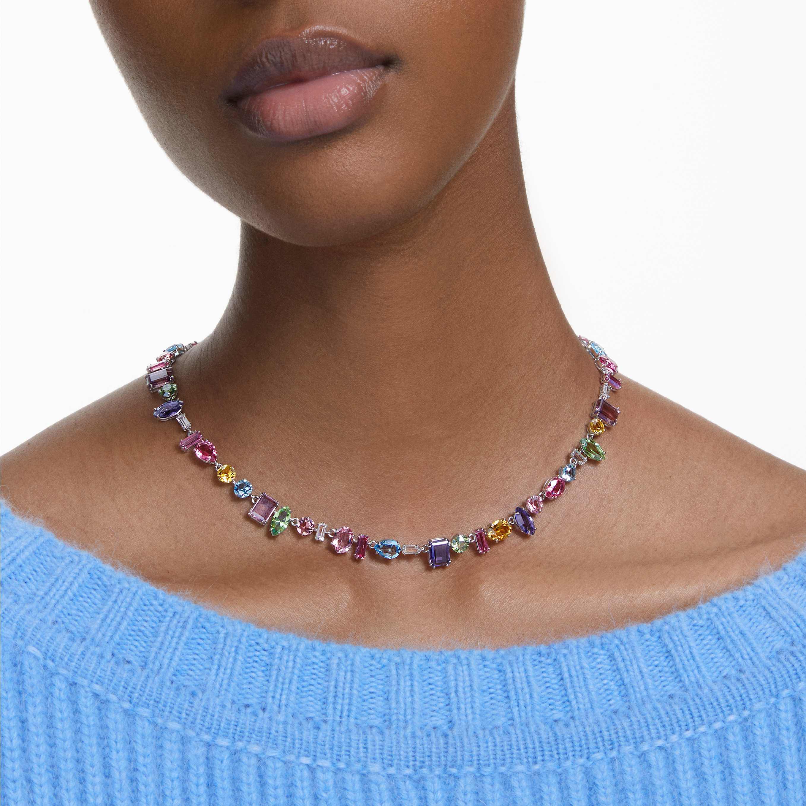 Multicolor crystal necklace hotsell