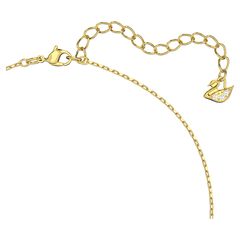 swarovski una necklace  octagon cut  yellow  gold tone plated