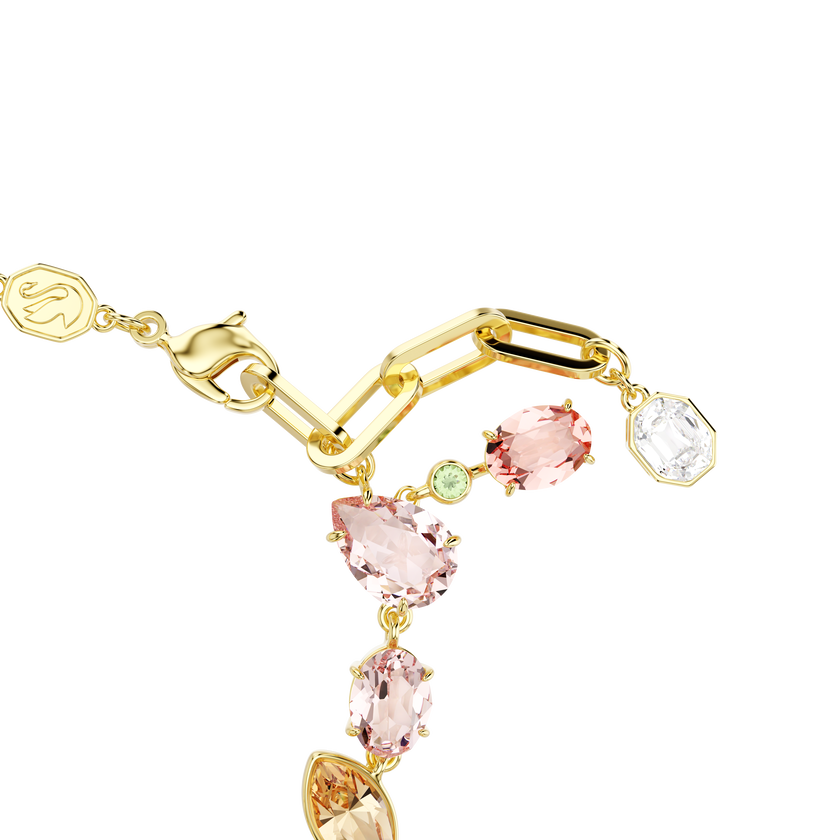 swarovski idyllia bracelet  mixed cuts  mixed motifs  multicolored  18k gold finish