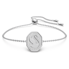Signum bracelet,  White, Rhodium plated