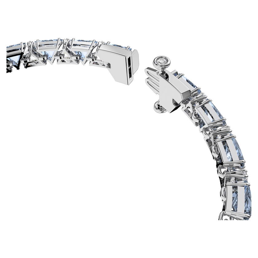 millenia bracelet  triangle swarovski zirconia  blue  rhodium plated