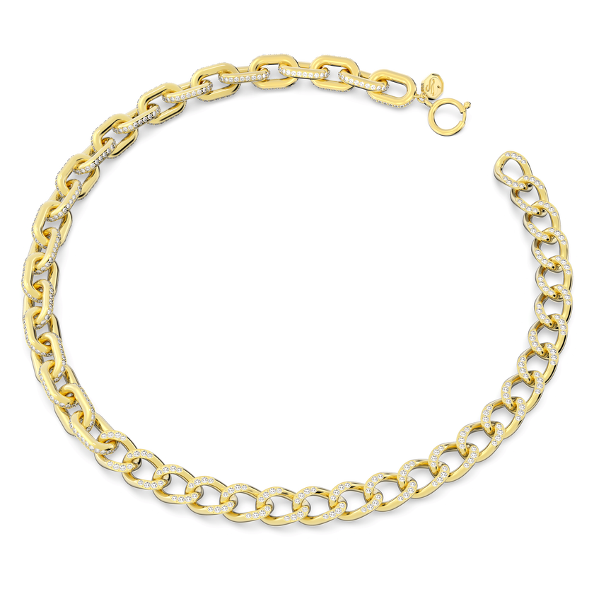 swarovski dextera necklace  pav   white  gold tone plated