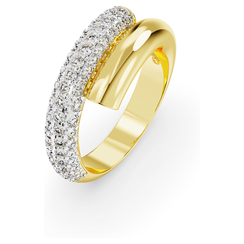 swarovski dextera cocktail ring  white  gold tone plated