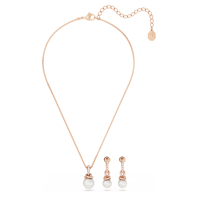 swarovski originally set  white  rose gold tone plated