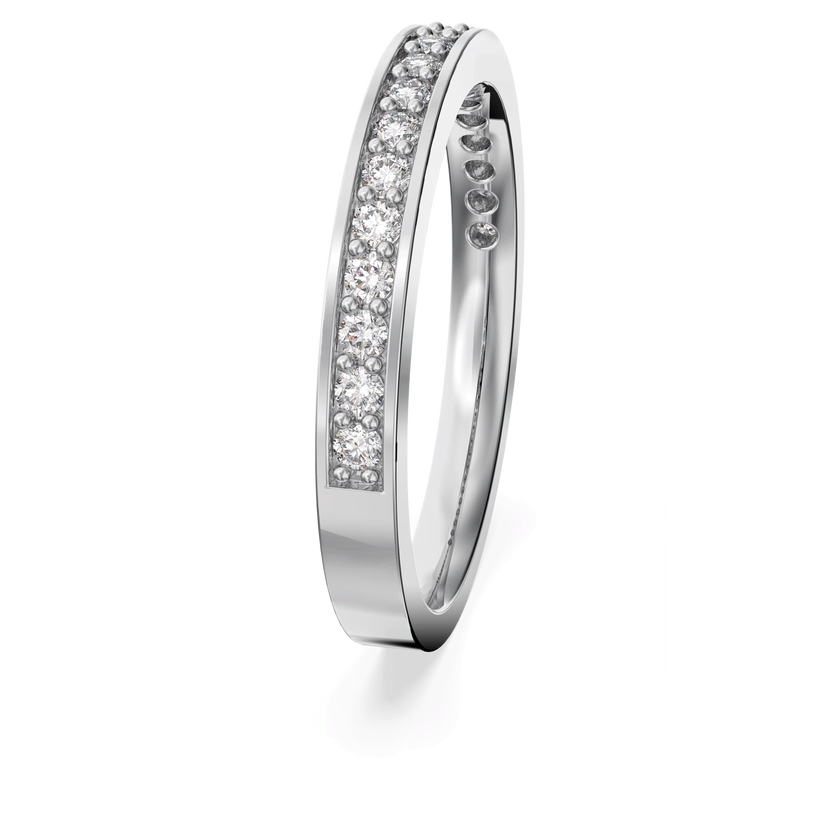 swarovski matrix ring  white  rhodium plated