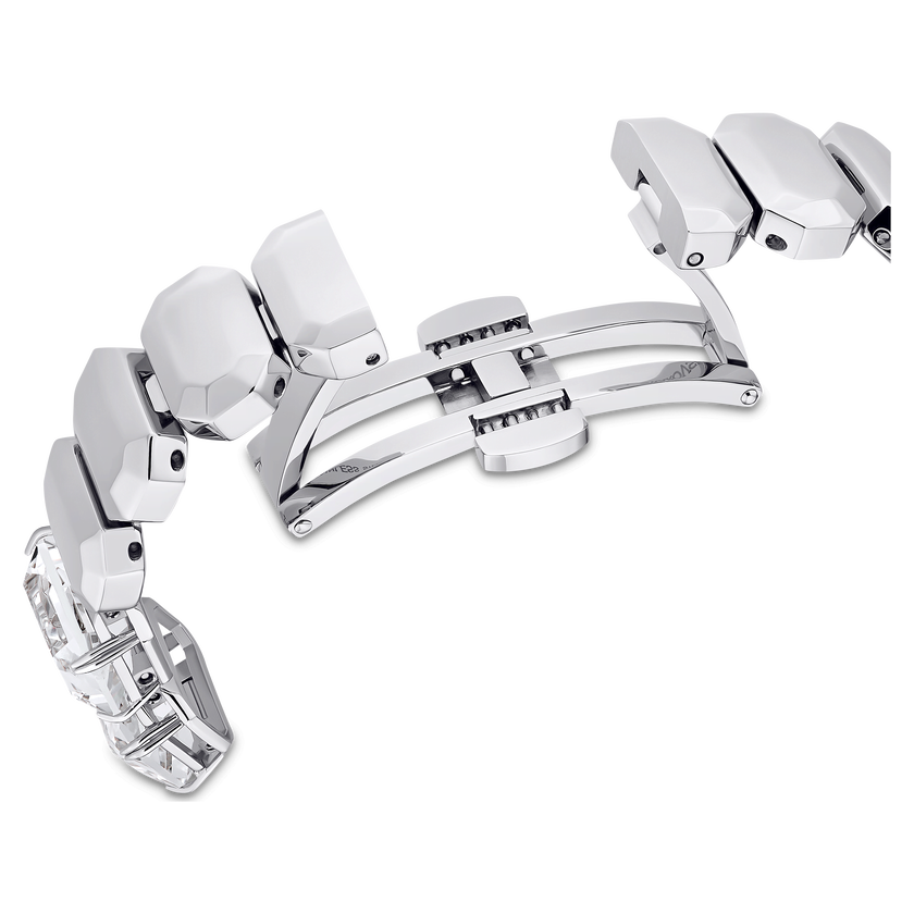 swarovski watch  octagon cut bracelet  white  stainless steel