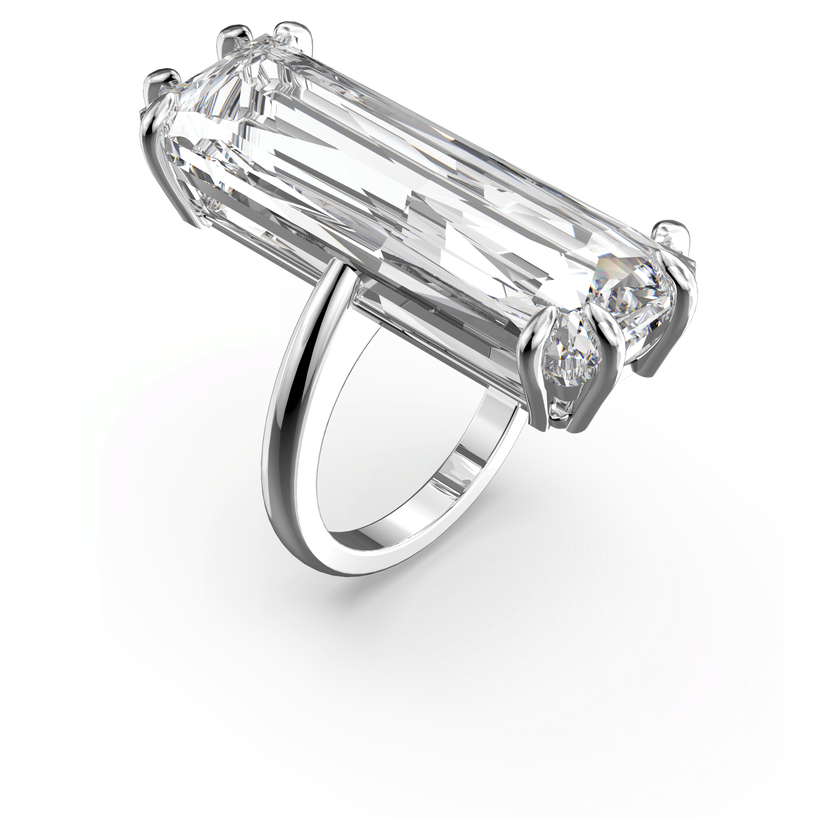 swarovski mesmera cocktail ring  set  white  rhodium plated