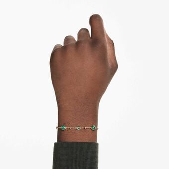 swarovski سوار imber، قطع مستدير، لون أزرق، طلاء باللون الذهبي