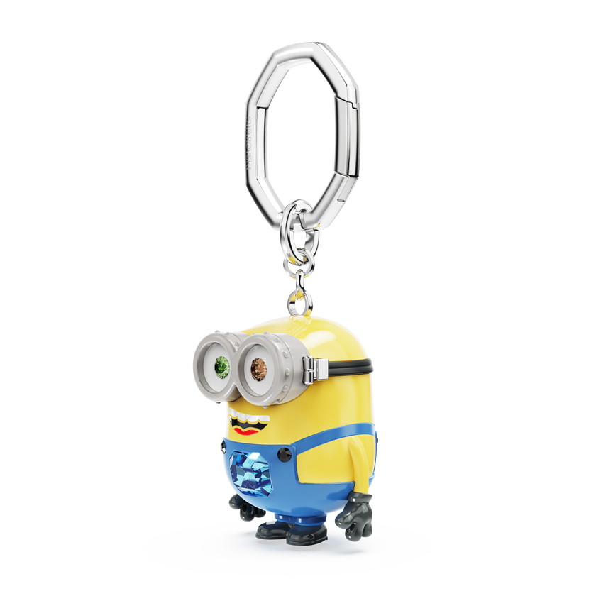 swarovski minions bob key ring  multicolored  stainless steel