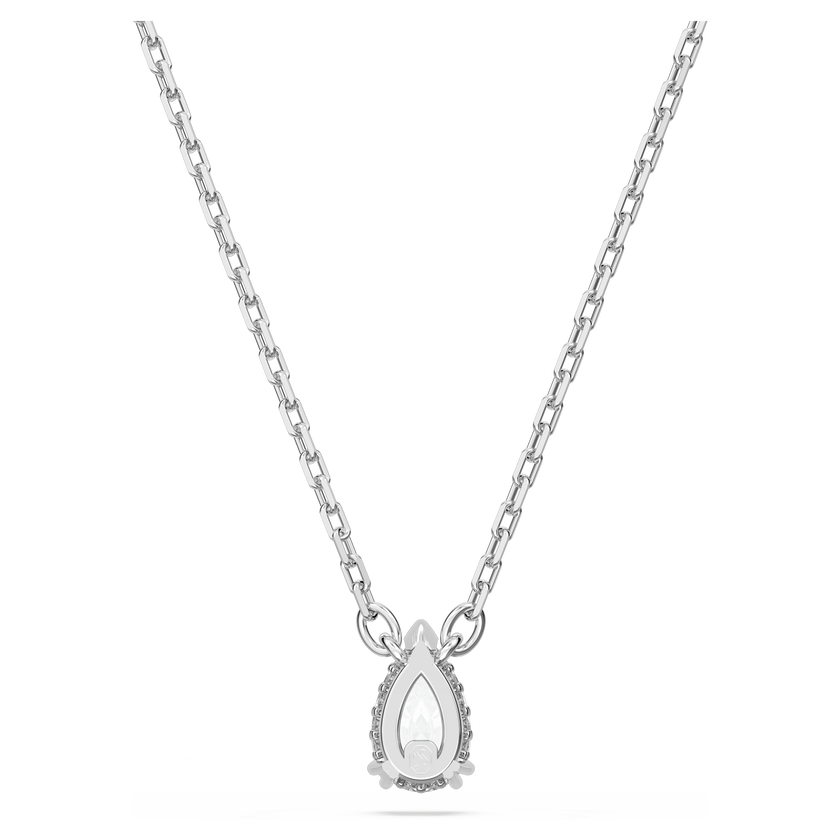 swarovski stilla pendant  pear cut  white  rhodium plated
