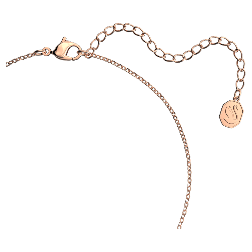 swarovski stella pendant  white  rose gold tone plated
