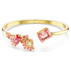 swarovski gema bangle  mixed cuts  pink  gold tone plated