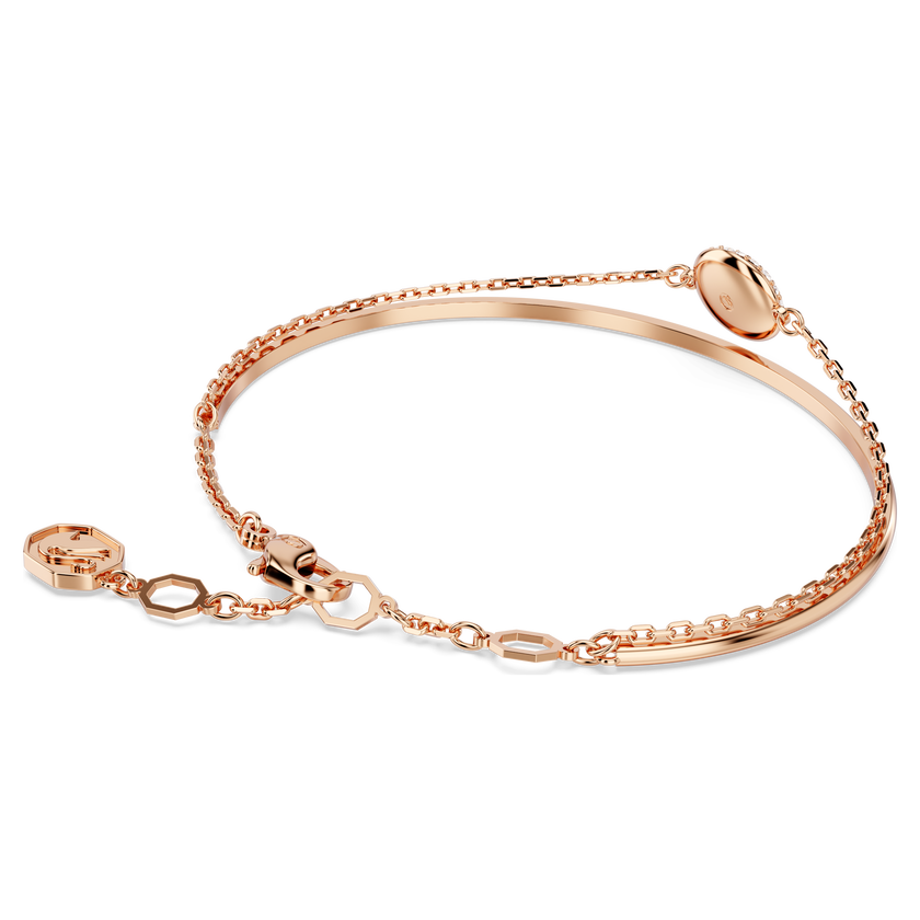 swarovski sublima bangle  white  rose gold tone plated