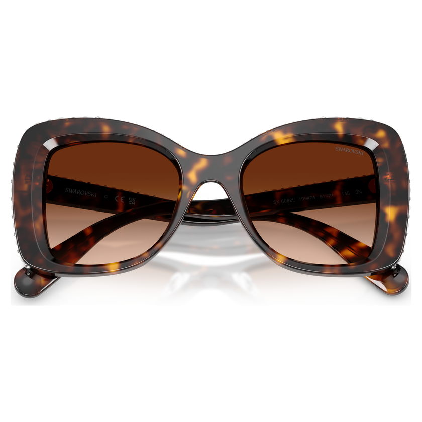 swarovski sunglasses  butterfly shape  sk6062u  brown