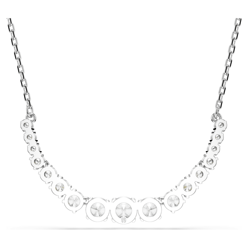 swarovski matrix necklace  gradient of round cuts  white  rhodium plated