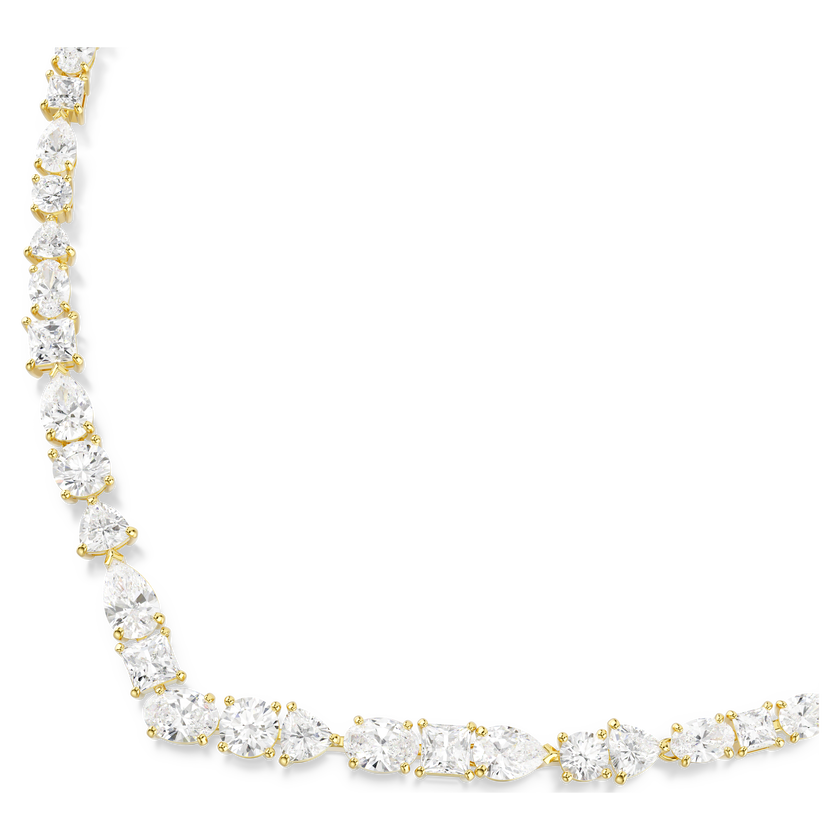 swarovski mesmera necklace  mixed cuts  white  gold tone plated